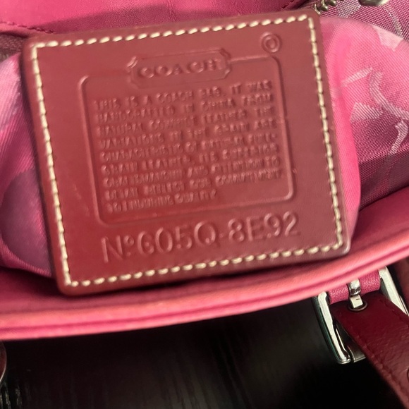 💖 Y2K (2005) Coach Fuchsia Leather Tote Bag - Picture 3 of 14
